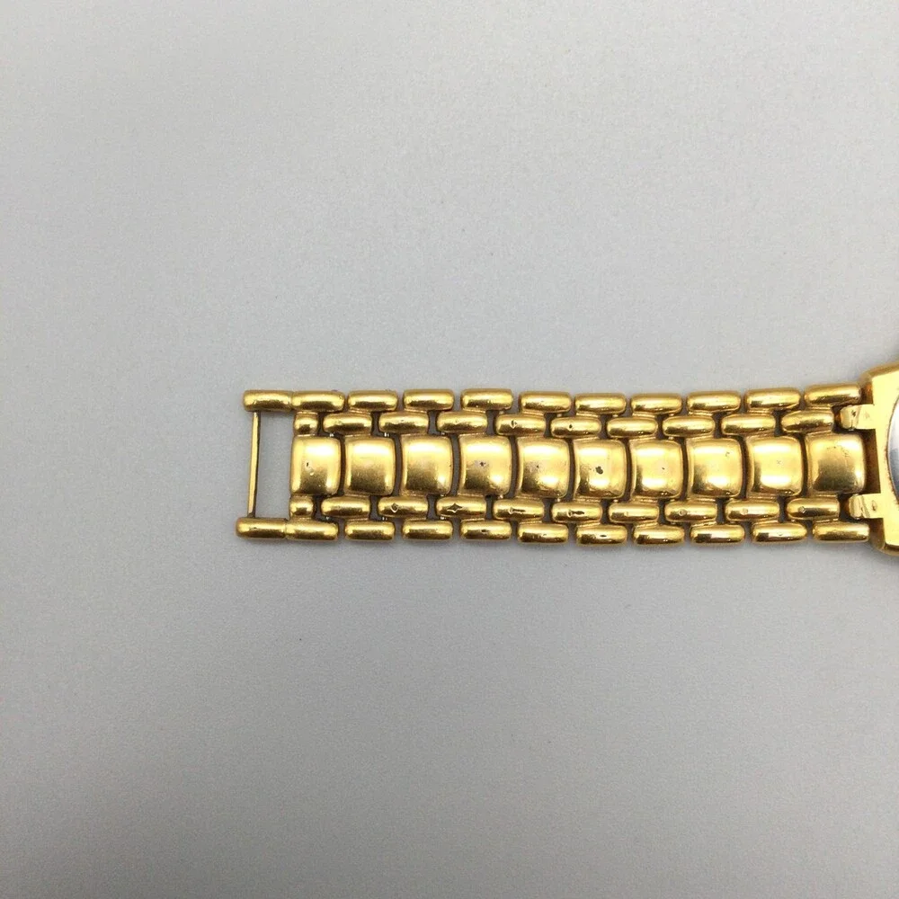 Cyma Le Locle Mens Watch 33mm Gold Tone Date Swiss Made New Battery 7.25